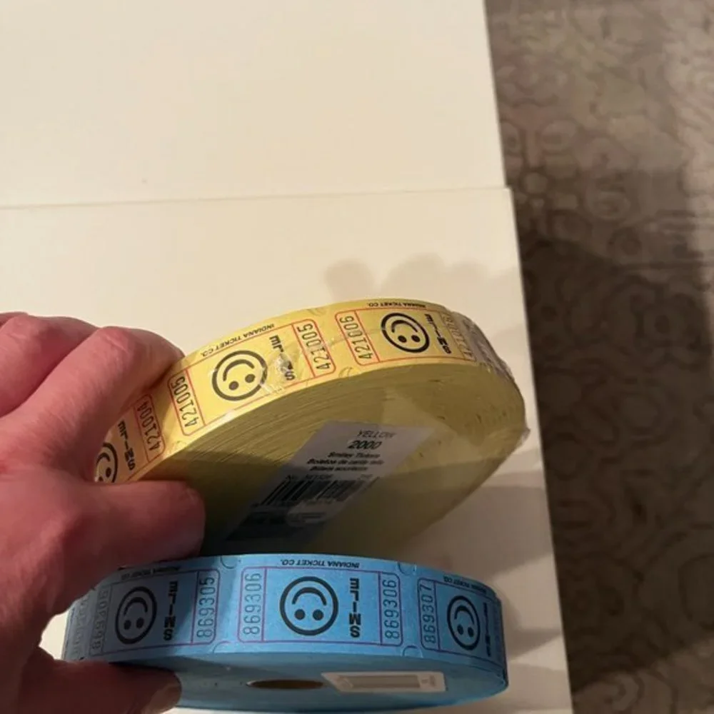 Prize Ticket Roll / Raffle Ticket Roll (2 Rolls of‎ 
